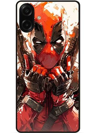 Силиконовый бампер чехол для samsung a08 с рисунком дэдпул deadpool
