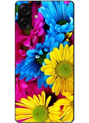 Силіконовий чохол бампер для samsung a07s з малюнком хризантеми квіти