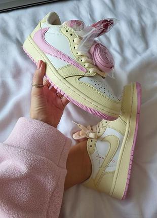 Travis scott x air jordan 1 retro low og 'shy pink'
