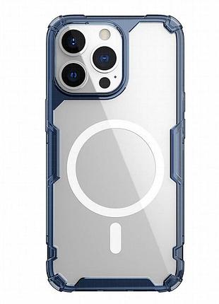 Tpu чехол nillkin nature pro magnetic для apple iphone 13 pro (6.1") синий (прозрачный)
