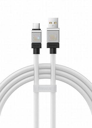 Дата кабель baseus coolplay series usb to type-c 100w (1m) (cakw00060) white