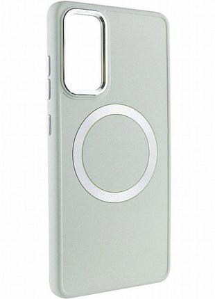 Tpu чехол bonbon metal style with magnetic fit для samsung galaxy s24+ белый / white