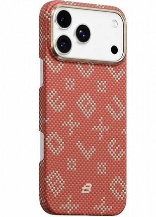 Tpu+pc чехол blueo gilded tactile woven with magnetic fit для apple iphone 17 pro (6.3") red