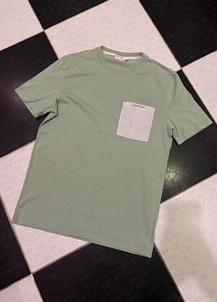 Футболка чоловіча calvin klein зелена