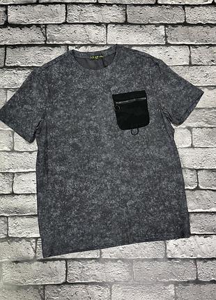 Футболка мужская nana варенка с карманом , xl,графит