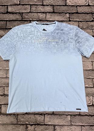 Футболка мужская red down большого размера 6xl-9xl , 6xl,голубой