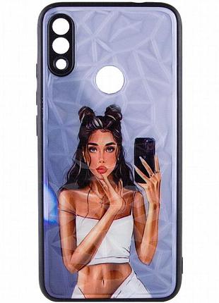 Tpu+pc чехол prisma ladies для xiaomi redmi note 7 / note 7 pro / note 7s black in white