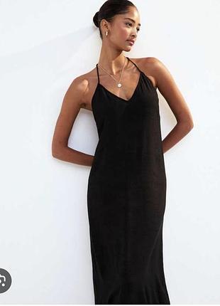 Класична чорна сукня на шлейках від new look