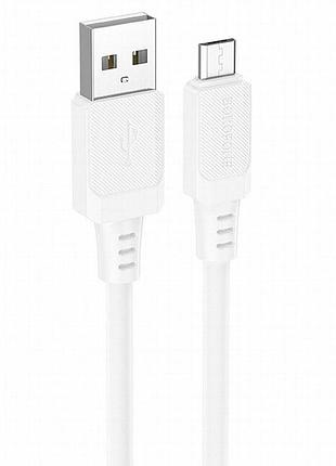 Дата кабель borofone bx115 lotto usb to microusb 2.4a (1m) white