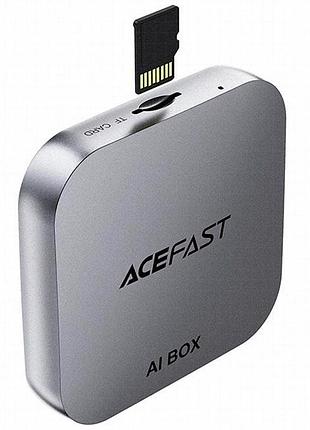 Адаптер acefast qc2 ai box car wireless carplay/android auto metal gray
