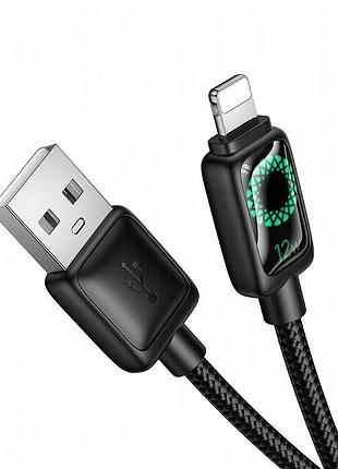 Дата кабель hoco u146 mundo usb to lightning 12w (1.2m) black 2