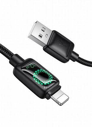 Дата кабель hoco u146 mundo usb to lightning 12w (1.2m) black 3