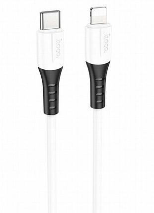 Дата кабель hoco x82 silicone type-c to lightning 20w (1m) white