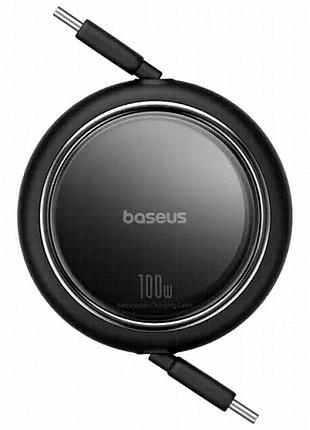 Дата кабель baseus free2draw mini retractable type-c to type-c 100w (1m) (p10364500) cluster black