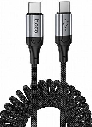 Дата кабель hoco x121 nuevo type-c to type-c 60w (1.5m) black