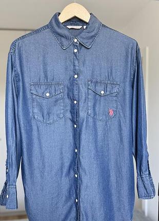Джинсова сорочка polo assn, s, m