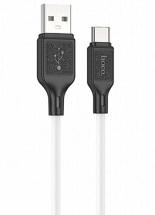 Дата кабель hoco x90 cool silicone usb to type-c (1m) white