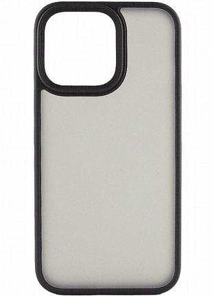 Tpu+pc чехол metal buttons для apple iphone 15 pro (6.1") черный / black