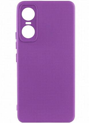 Чехол silicone cover lakshmi full camera (a) для tecno pop 6 pro фиолетовый / purple