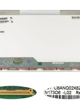 Матриця 17.3 n173o6-l02 (1600*900, 40pin, led, normal, глянцева, роз'єм ліворуч знизу) для ноутбука (renew)