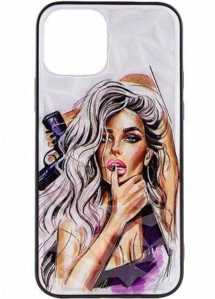 Tpu+pc чехол prisma ladies для apple iphone 13 pro (6.1") purple
