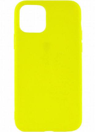 Силиконовый чехол candy для apple iphone 11 pro max (6.5") желтый