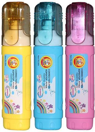 Коректор-ручка 10 мл "class""rainbow" металевий пишучий вузол, 4951c, шт