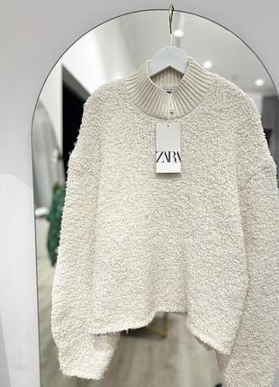 Пухнастий светр zara 10