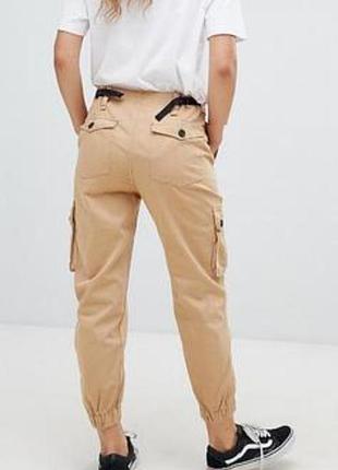 Стильные коттоновые джогеры-карго, 42-46разм, bershka.