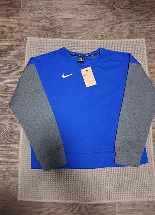 Світшот жіночий nike синій з сірими рукавами dh3780-480