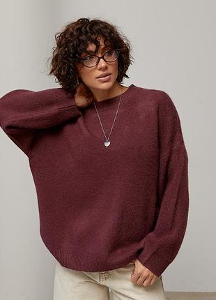 Подовжений в’язаний джемпер oversize