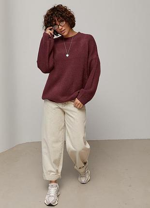 Подовжений в’язаний джемпер oversize 5