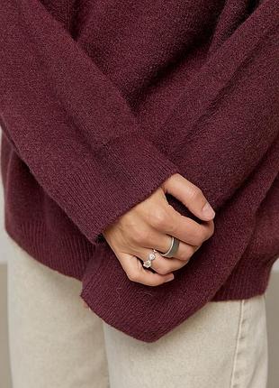 Подовжений в’язаний джемпер oversize 3