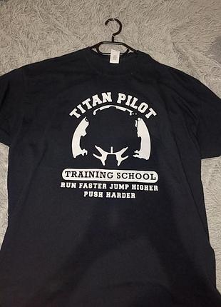 Чоловіча футболка gildan heavy cotton titanfall "titan pilot" чорна, розмір 2xl