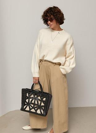 Подовжений в’язаний джемпер oversize 3