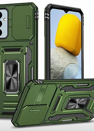 Ударопрочный чехол camshield army ring для samsung galaxy a24 4g оливковый / army green