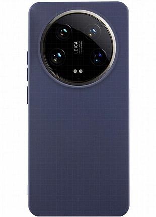 Чехол silicone cover lakshmi (aaa) для xiaomi 14 ultra темно-синий / midnight blue