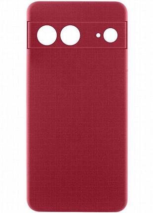 Чехол silicone cover ummi lakshmi full camera (aa) для google pixel 7 бордовый / marsala
