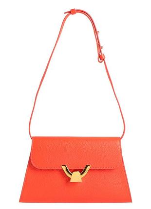 Сумка жіноча coccinelle mini шкіряна томатний червоний