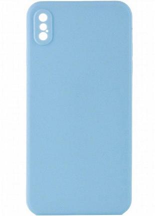 Силиконовый чехол candy full camera для apple iphone xs max (6.5") бирюзовый / turquoise