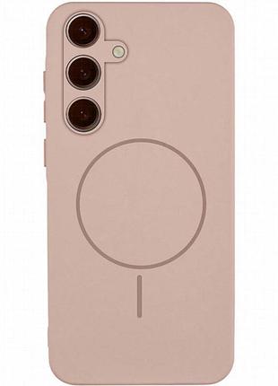 Чехол silicone cover lakshmi full camera (aa) with magnetic fit для samsung galaxy s24 fe розовый / pink sand