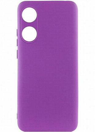 Чехол silicone cover lakshmi full camera (a) для oppo a58 4g фиолетовый / purple