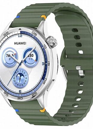 Силиконовый ремешок wavy для smart watch 20mm dark olive