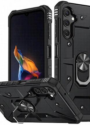Ударопрочный чехол pathfinder ring для samsung galaxy a14 4g/5g черный / black