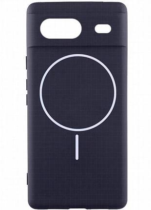 Чехол silicone cover lakshmi full camera (aa) with magnetic fit для google pixel 7 темно-синий / midnight blue