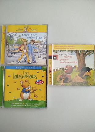 Дитячі аудіоказки та аудіокниги німецькою мовою (3 cd-диски: conni, leo lausemaus, pittiplatsch)