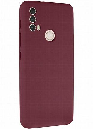 Чехол silicone cover lakshmi full camera (aaa) для motorola moto e40 бордовый / plum