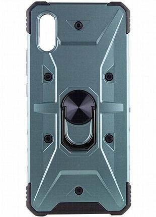 Ударопрочный чехол pathfinder ring для xiaomi redmi 9a зеленый / green