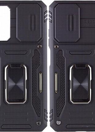 Ударопрочный чехол camshield army ring для xiaomi redmi note 11 (global) / note 11s / note 12s черный / black
