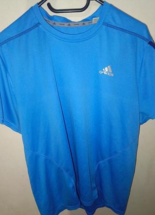 Спортивна футболка чоловіча adidas running climalite блакитна